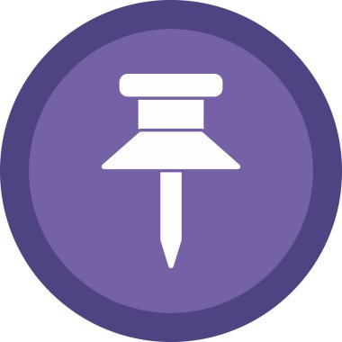 Pin simgesi, vektör illüstrasyonuna bas