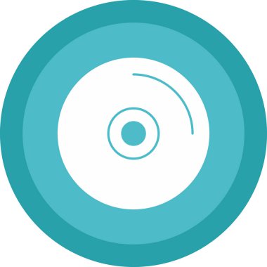 CD mi? Web simgesi basit illüstrasyon