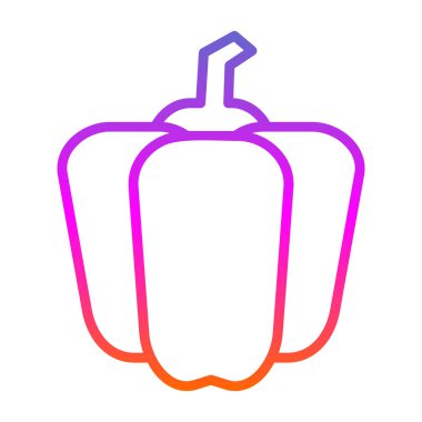 çan biberi simgesi, vektör illüstrasyonu