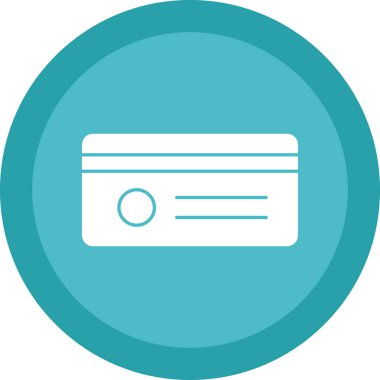 Kredi kartı web simgesi, vektör illüstrasyonu 