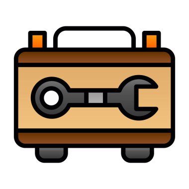 araç kutusu simgesi, vektör illüstrasyonu basit tasarım