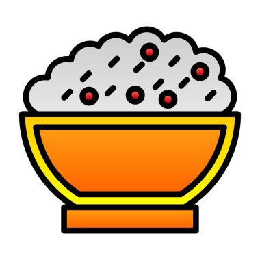 Susamlı bir kase pirinç.