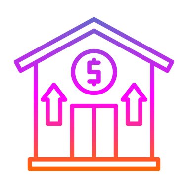 Ev. Web simgesi basit illüstrasyon