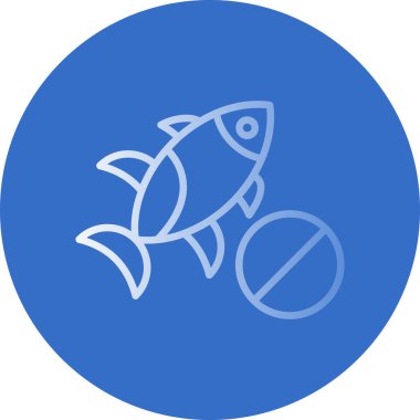 balık simgesi vektör illüstrasyonu