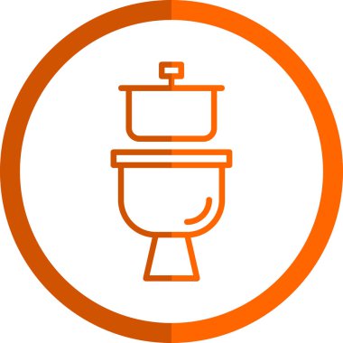 Tuvalet. Web simgesi basit illüstrasyon 