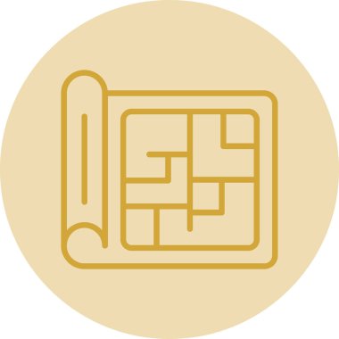 Şablon simgesi, vektör illüstrasyonu basit tasarım