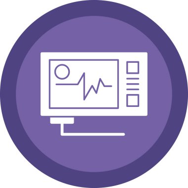 Vector Illustration ECG Kalp atışı Ekranı. Sağlık Geçmişi