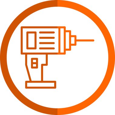 Matkap Makinesi ikon vektör illüstrasyon tasarım arka planı