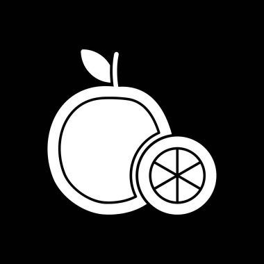 Turuncu simgenin vektör illüstrasyonu