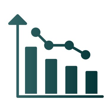iş grafiği simgesi, vektör illüstrasyonu basit tasarım