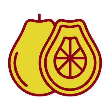 Pomelo meyvesi. vektör simgesi basit resimleme