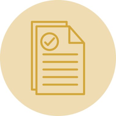 belge simgesi, vektör illüstrasyonu basit tasarım