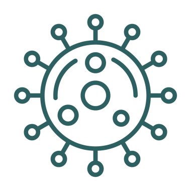 Virüs simgesi, vektör illüstrasyonu, düz tasarım