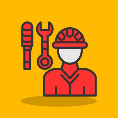 Tamirci web simgesi, vektör illüstrasyonu