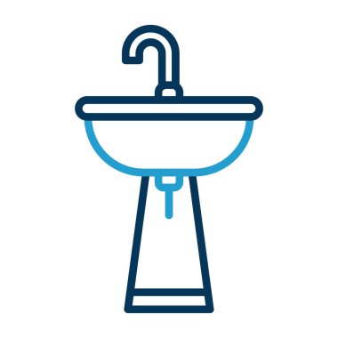 Tuvalet simgesi, vektör illüstrasyonu