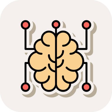 beyin ve devre kartı simgesi.