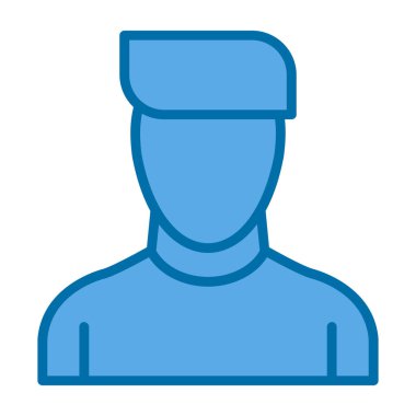 adam düz simge vektör çizim 