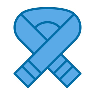 Kış eşarp simgesinin vektör çizimi