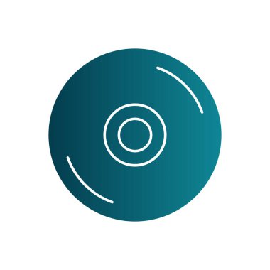 CD mi? Web simgesi basit illüstrasyon