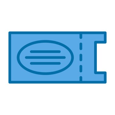 bilet ikonu vektör illüstrasyonu