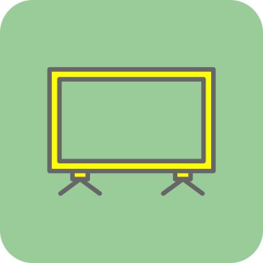 TV simgesi vektör illüstrasyonu