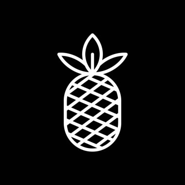 Ananas. Web simgesi basit illüstrasyon 