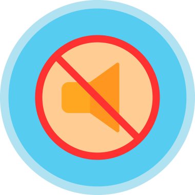 Sessiz simgenin vektör illüstrasyonu