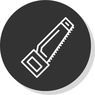 Modern El Testere simgesinin vektör çizimi              