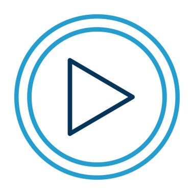 Çal düğmesi simgesi. vektör illüstrasyonu 