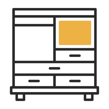 Dolapta. Web simgesi basit illüstrasyon
