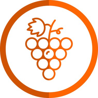 Üzüm. Web simgesi basit illüstrasyon