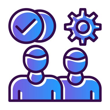 Takım çalışması web simgesi vektör çizimi