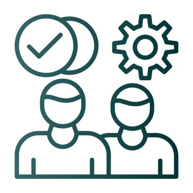 Takım çalışması web simgesi vektör çizimi