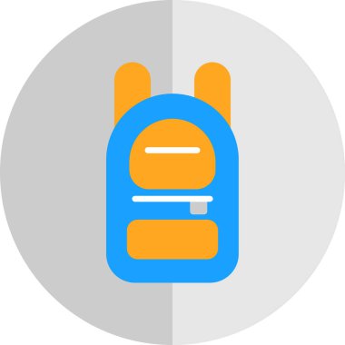 Sırt çantası. Web simgesi basit illüstrasyon