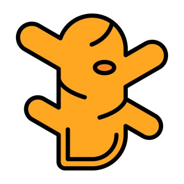 Zencefil kök simgesinin vektör illüstrasyonu 