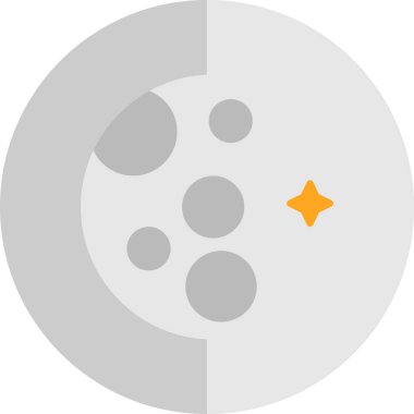 Ay simgesi, vektör illüstrasyonu basit tasarım