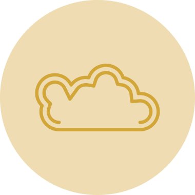 Basit Bulutlu hava simgesi, vektör illüstrasyonu