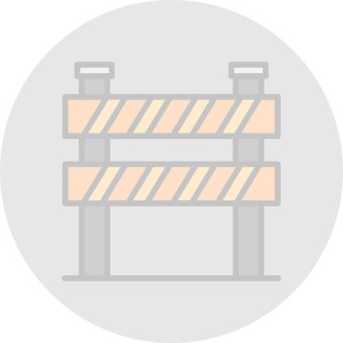 bariyer simgesi basit illüstrasyon