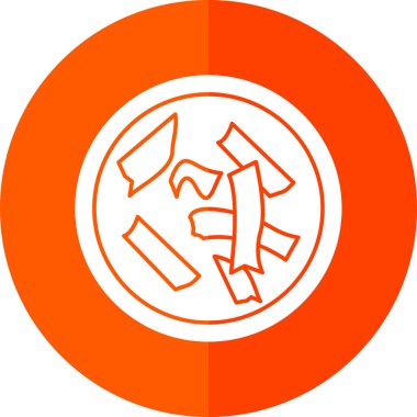 Çember işaretli bir dairenin tek bir simgesinin vektör illüstrasyonu