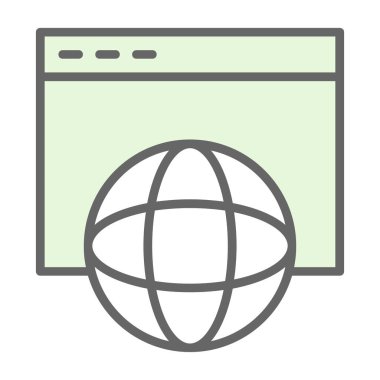 Web sitesi vektör simgesi, özet çizimi 