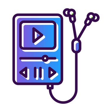 Video oynatıcı simgesi. özet çizimi