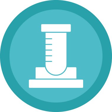 düz Test Tüpü simgesi, vektör illüstrasyonu