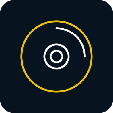 CD mi? Web simgesi basit illüstrasyon