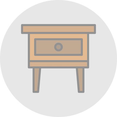 Masa. Web simgesi basit illüstrasyon