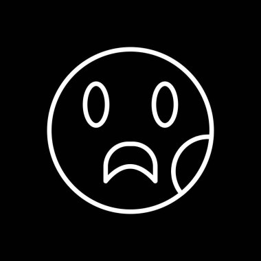 sad face emoticon icon, simple vector illustration 