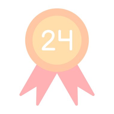 Madalya ikon vektör illüstrasyonu