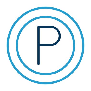 araba park simgesi vektör illüstrasyon                  