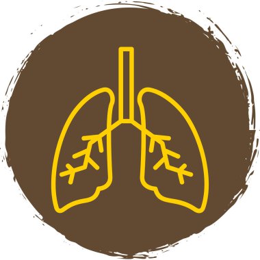 akciğerler web simgesi basit illüstrasyon 