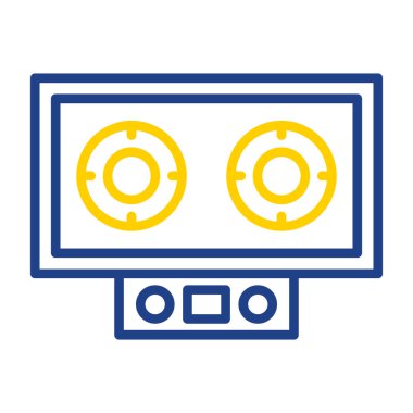 Elektrikli Soba simgesi vektör illüstrasyonu