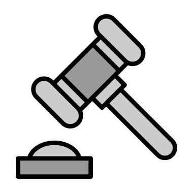 Yargıç Gravel. Web simgesi basit illüstrasyon 